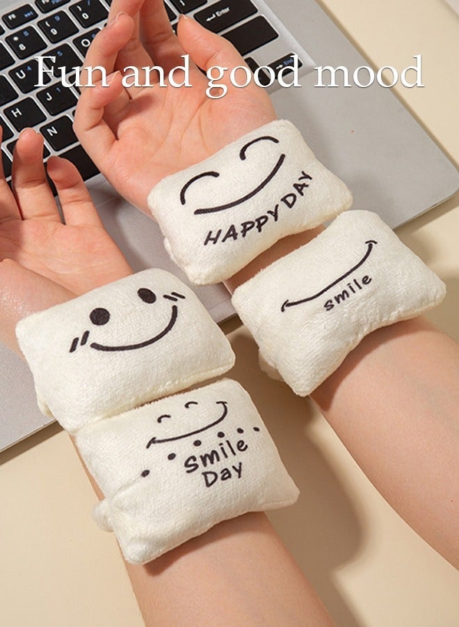 DUNISO 4 Pcs Mouse Pad Wrist Rest, Smiling Face Keyboard Wrist Cushion, Lightweight Computer Wrist Support, Wrist Cushion For Keyboard, Movable Soft Wrist Rest 8.6cm For Office Laptop Gaming (White) - Image 5
