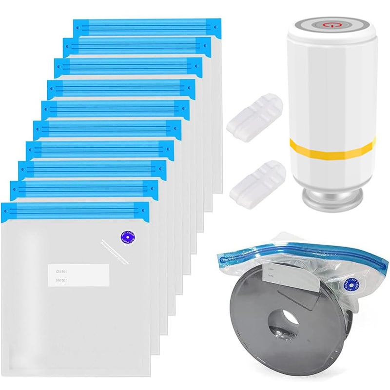 Serplex ® 3D Printer Filament Vacuum Storage Bags & Electric Air Pump with 10 Filament Vacuum Storage Bags,2 Sliding Sealing Clips Moisture Protection for 1Kg,300x340mm - Image 1