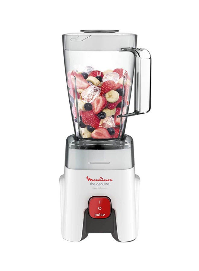 Moulinex Genuine Blender with grinder & grater, Plastic Jug, Made in France 1.75 L 500 W LM242B27 White/Clear - Image 4