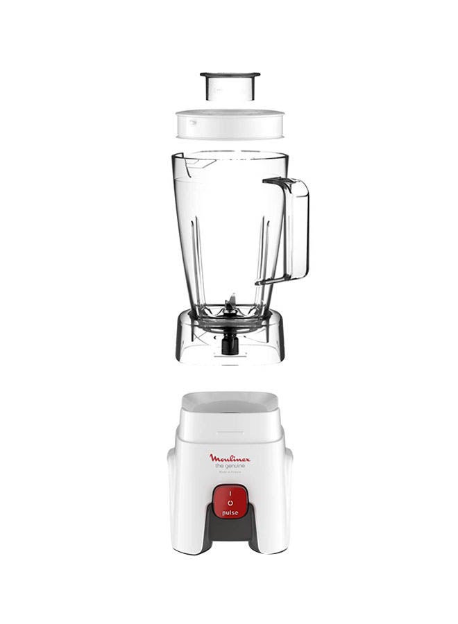 Moulinex Genuine Blender with grinder & grater, Plastic Jug, Made in France 1.75 L 500 W LM242B27 White/Clear - Image 2