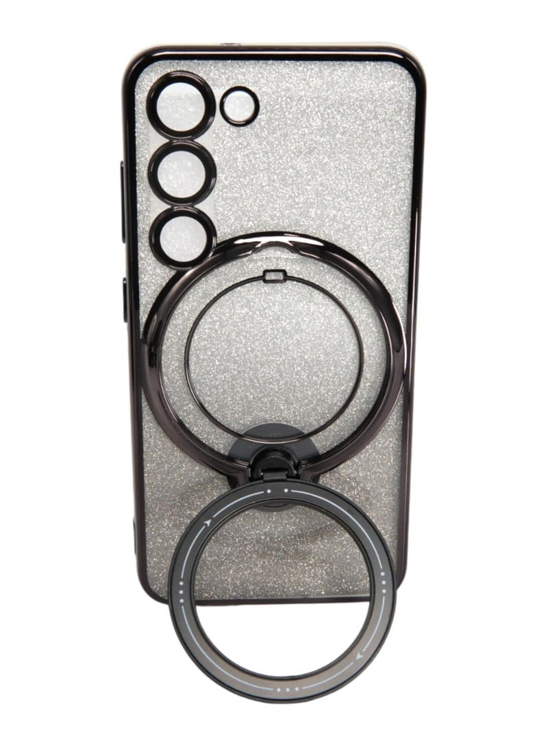 ليمتليس جراب لهاتف Samsung Galaxy S23 Plus متوافق مع جراب مغناطيسي، غطاء حماية خلفي رفيع وناعم ومقاوم للخدش، جراب مغناطيسي غير مصفر ومضاد للصدمات، لون أسود متدرج - Image 1