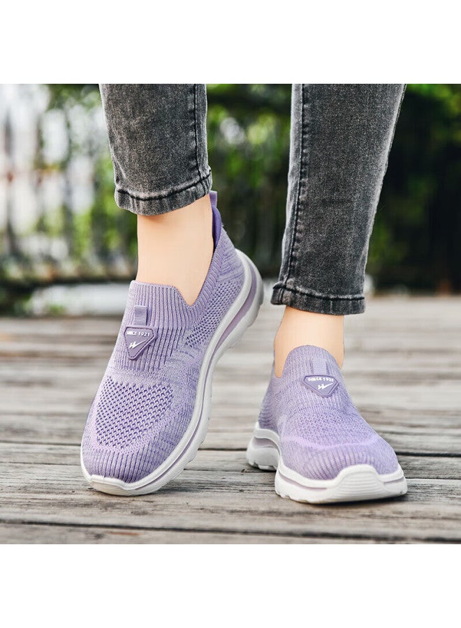 Double Star Eight Shuangxing Bate Women's Shoes, Spring And Autumn Breathable Casual Shoes, Lightweight Sports Cool Mesh Shoes, Slip-on Soft-soled Walking Shoes, Single Mesh Mom Shoes - Image 3