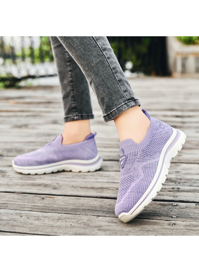 Double Star Eight Shuangxing Bate Women's Shoes, Spring And Autumn Breathable Casual Shoes, Lightweight Sports Cool Mesh Shoes, Slip-on Soft-soled Walking Shoes, Single Mesh Mom Shoes - Image 2