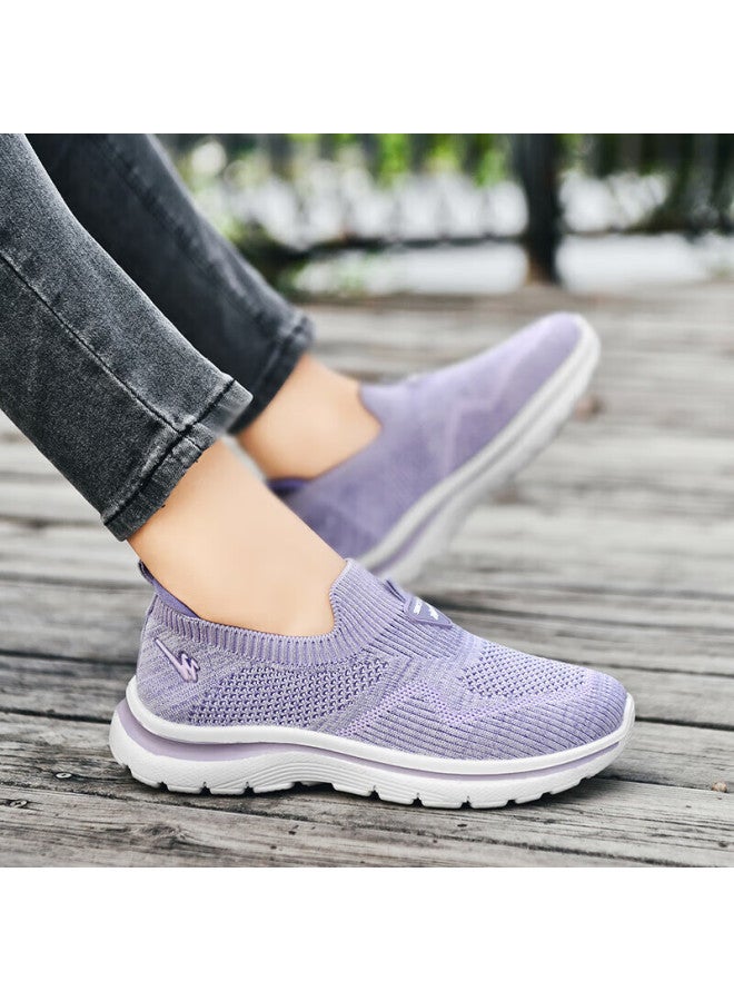 Double Star Eight Shuangxing Bate Women's Shoes, Spring And Autumn Breathable Casual Shoes, Lightweight Sports Cool Mesh Shoes, Slip-on Soft-soled Walking Shoes, Single Mesh Mom Shoes - Image 1
