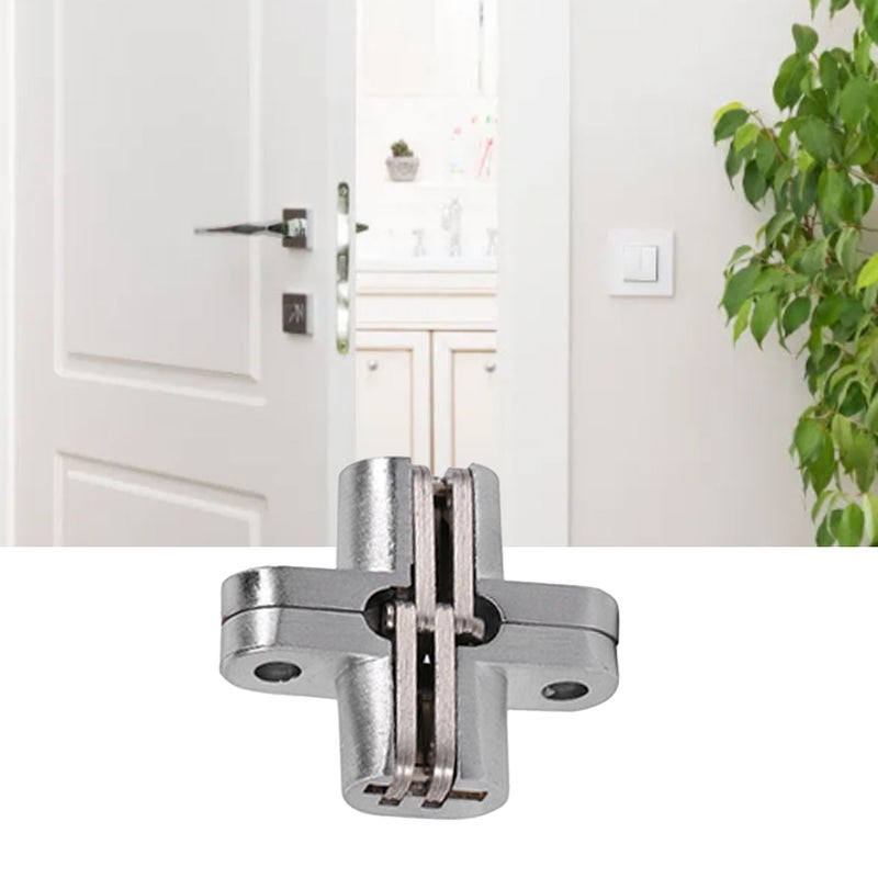 180 Degree Zinc Alloy Invisible Folding Door Cross Hidden Hinges (43.7mm) - Image 2