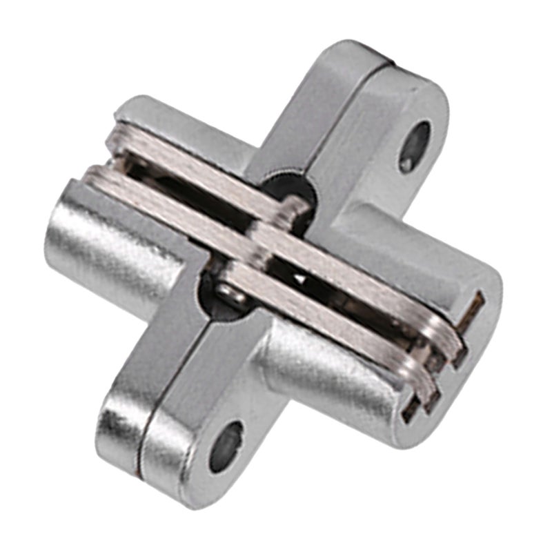 180 Degree Zinc Alloy Invisible Folding Door Cross Hidden Hinges (43.7mm) - Image 1