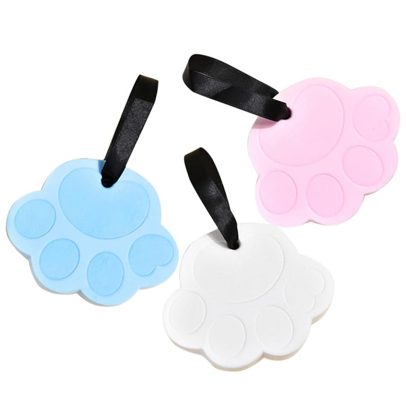 Exfoliating Bath Sponges 3 Pack Soft Skin Cleaning Scrubber Pink Blue White - Image 2