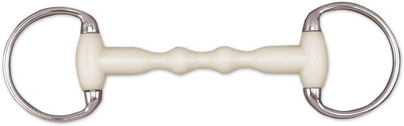 Silverline Happy Mouth Round Ring Eggbutt Shaped Mullen Mouth Horse Bits, 5.5, Silver - Image 1