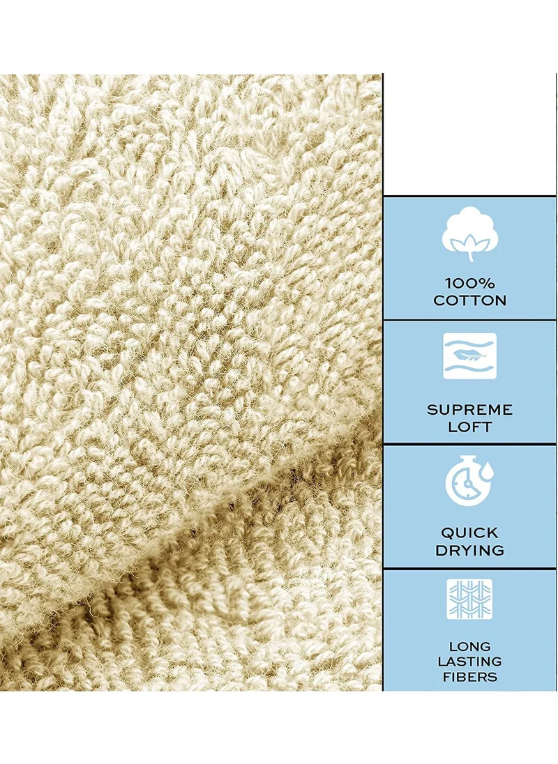 1Chase Luxury Hand Towels Cotton Hotel spa Bathroom Towel 16x30  Set Of 6 Beige