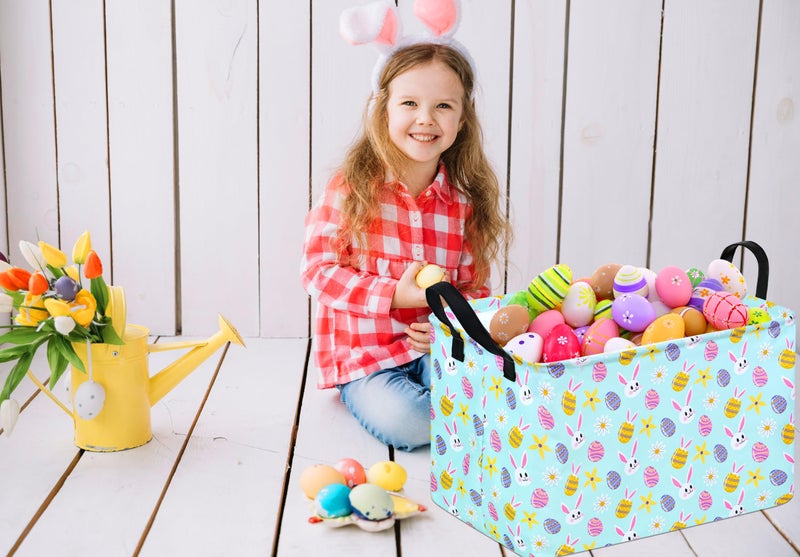 DUYIY Toys Storage Basket Home Shelf Basket Organizer Box Clothes Laundry Hamper Nursery Basket Laundry Baskets with Handles for Kids - Image 5