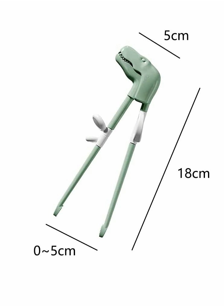 KASTWAVE - 2Pcs, Dinosaur Children Learning Chopsticks Training Chopsticks Easy to Use Right Learning Chopsticks for Children Kids Beginners Baby Eating Practice Chopsticks - Image 1