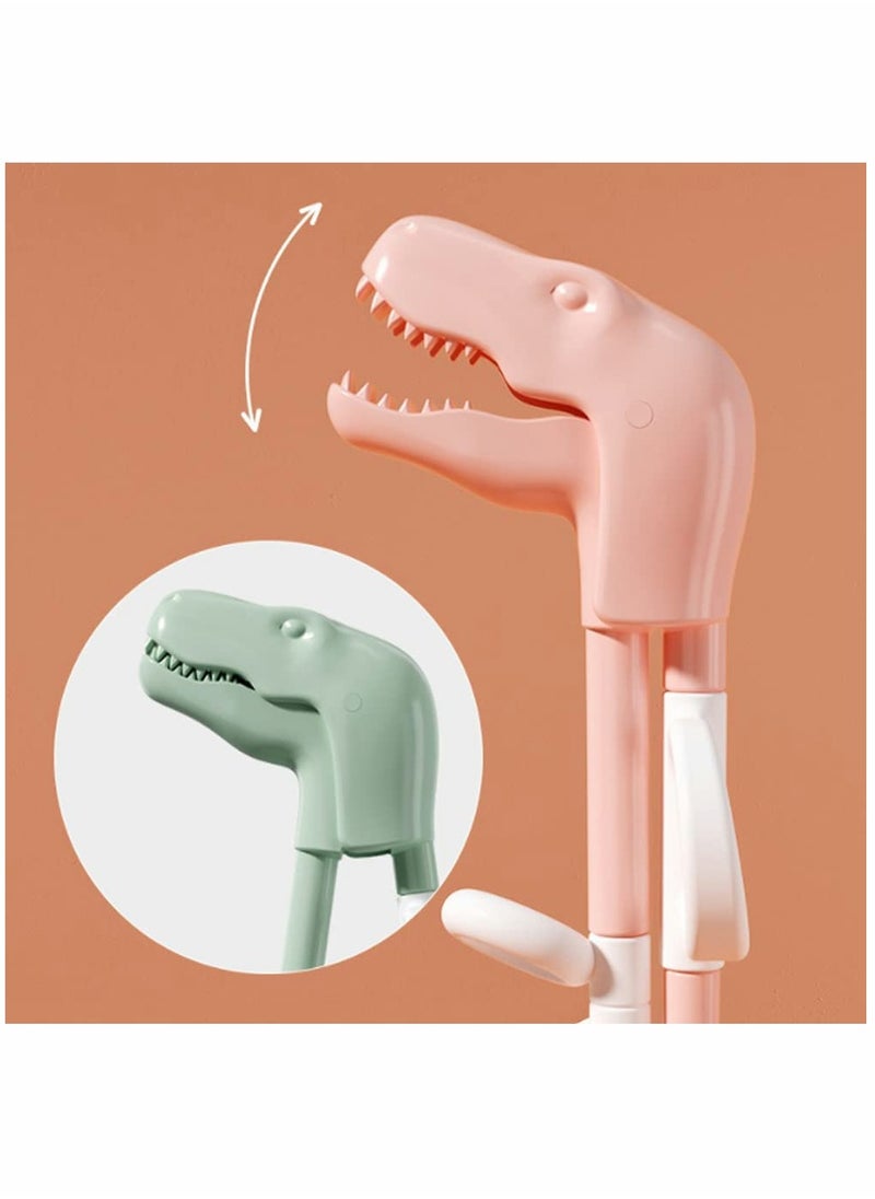 KASTWAVE - 2Pcs, Dinosaur Children Learning Chopsticks Training Chopsticks Easy to Use Right Learning Chopsticks for Children Kids Beginners Baby Eating Practice Chopsticks - Image 1