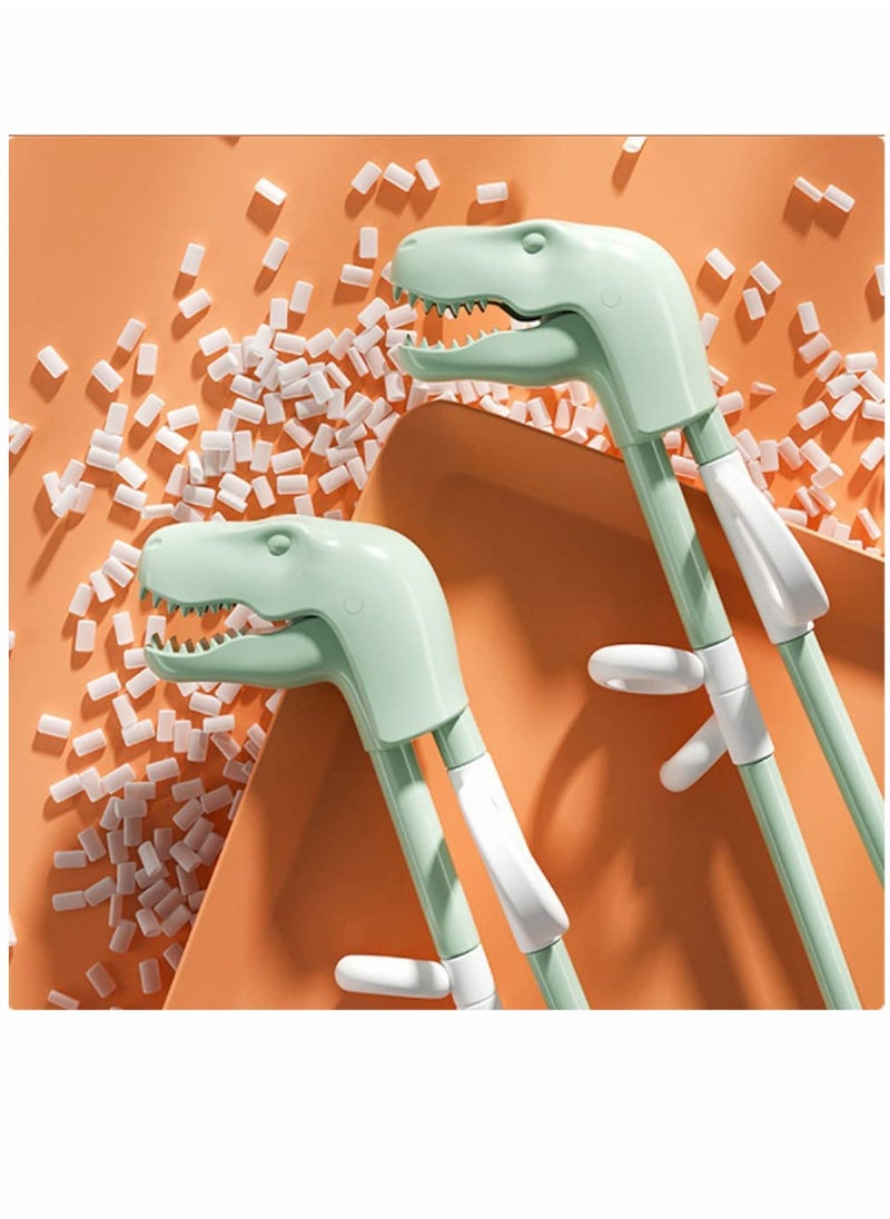 KASTWAVE - 2Pcs, Dinosaur Children Learning Chopsticks Training Chopsticks Easy to Use Right Learning Chopsticks for Children Kids Beginners Baby Eating Practice Chopsticks - Image 1