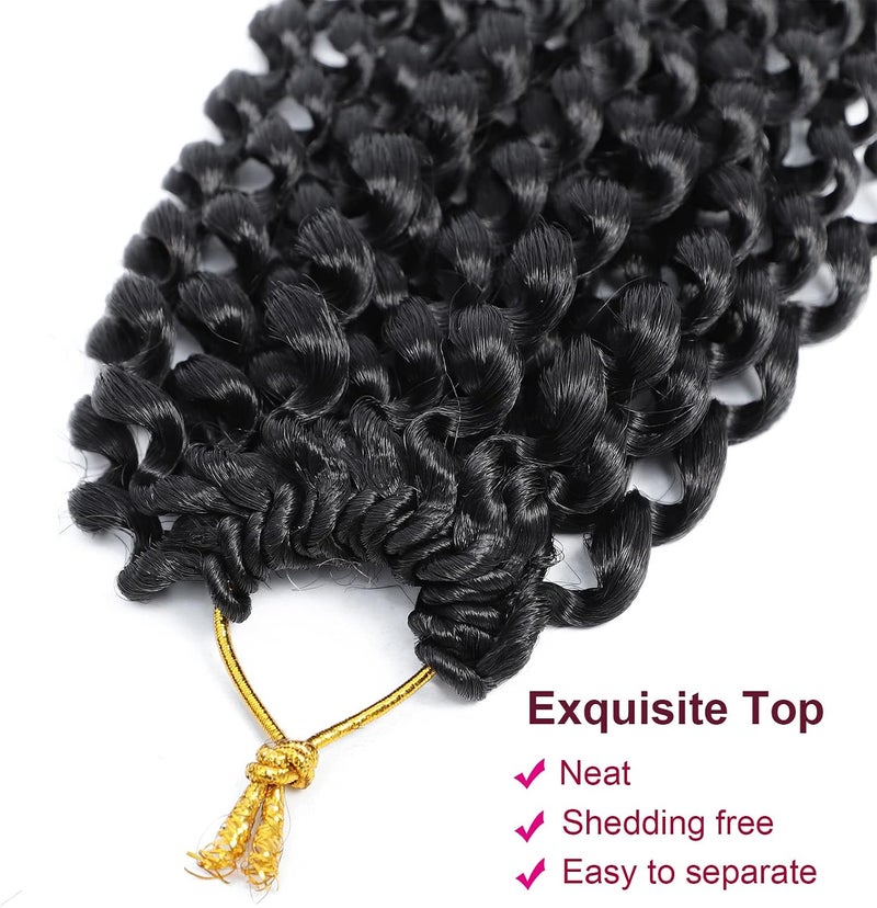 Dansama 2 Packs Passion Twist Hair Water Wave Braiding Hair for Butterfly Style Crochet Braids Bohemian Hair Extensions (18inch (Pack of 2), #1B) - Image 3