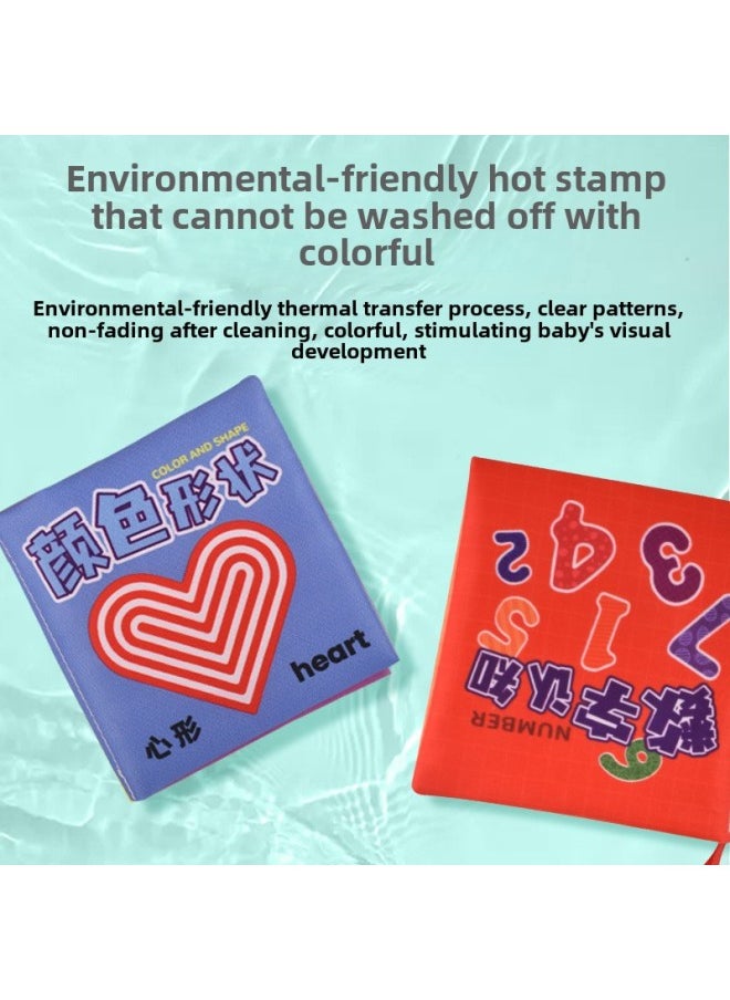 Montessori 6-month-old Baby Can't Tear Apart Early Teaching Baby Fun Paper Encyclopedia 4 Pages 8 Small Cloth Book-Color:Animal Cognition  - Image 3