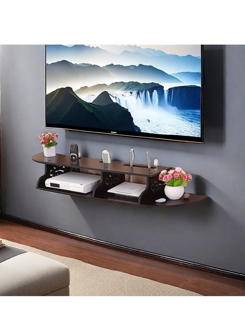 Wall Mounted Shelf TV Cabinet Home Simple Wall TV Cupboard TV Wall Lattice Wall Set Top Box Rack Suitable for Collection Display