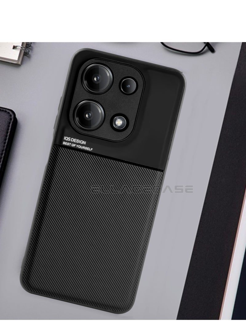 ELLAGECASE حافظة فاخرة رفيعة للغاية لهاتف Xiaomi Redmi Note 13 Pro 4G / Xiaomi Poco M6 Pro 4G، لوحة معدنية مخفية، تصميم نحيف، سهل الحمل، وحماية معززة للكاميرا - Image 3