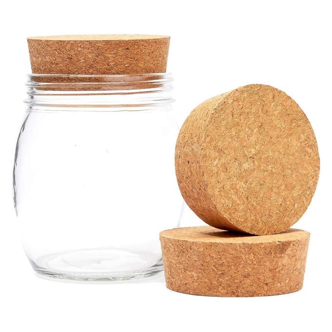 SIZE 48 LARGE TAPERED CORK PLUGS FOR JARS AND BOTTLES 348 X 327 X 129 IN 3 PACK