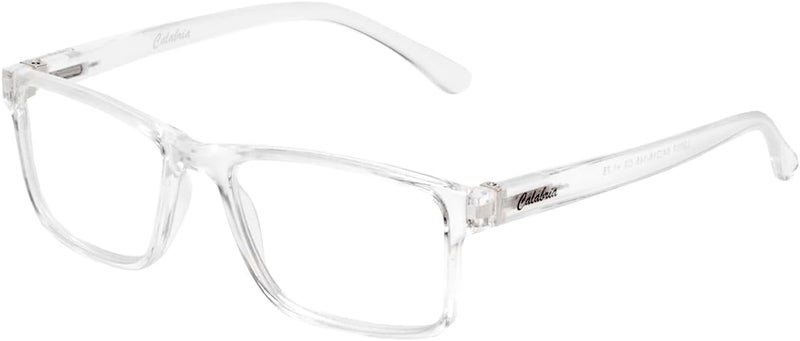 Calabria L2007 Reading Glasses 025 Clear Crystal Men Women Designer Single Power Readers Stylish Trendy Modern Eyeglasses