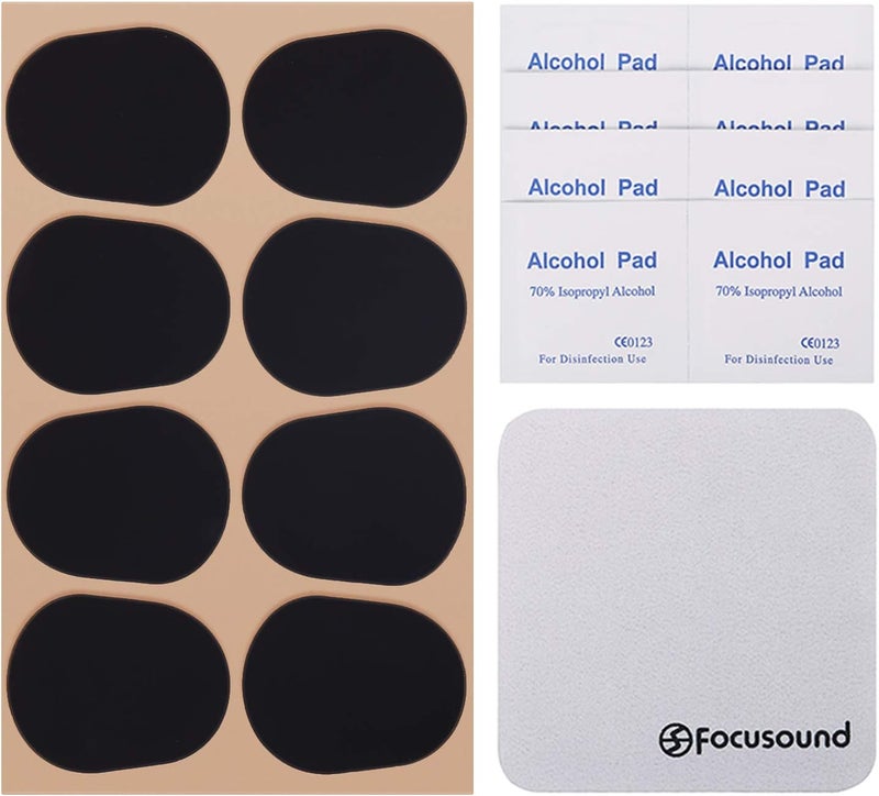 Focusound Saxophone & Clarinet Mouthpiece Cushions, Thick, 0.8mm Black, 8-Pack… - Image 1
