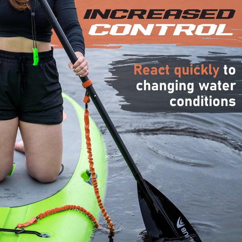 Gradient Fitness 2 Pack Kayak Paddle Leash, 5-8 Feet Stretchable Strap With Carabiner Secure Leash Lanyard Rope For Sup, Kayak, Canoe, Fishing Pole Rod - Image 5
