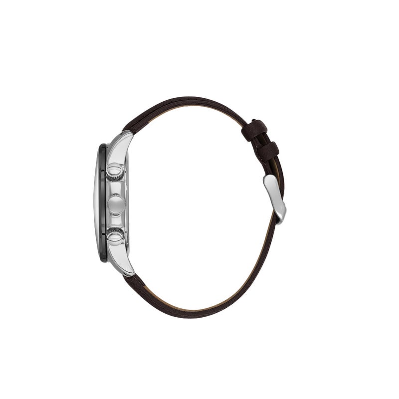 دانيل كلاين ساعة رجالية سوار جلد | هيكل من سبيكة فضية وسوداء | تناظري | قرص أخضر دائري منقوش | كوارتز ياباني | حصري | مقاومة للماء حتى عمق 50 مترًا - Image 2