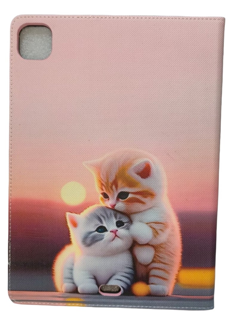 Cute Cat Print Kids Shockproof Case for iPad Pro 11 Inch 3D Cartoon Case (2022/2021, 4th/3rd Generation), iPad Pro 11 Inch Cover - Image 1
