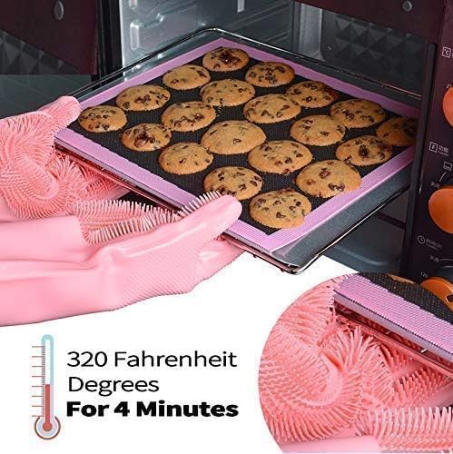 WINTER PLUS WINTER PLUS Silicon Heat Resistance MultiUse Scrubber Special For Kitchen Dishwashing Gloves For Dishwashing Pet Grooming Car Cleaning Bathroom Multicolour 1 Pair  - Image 2