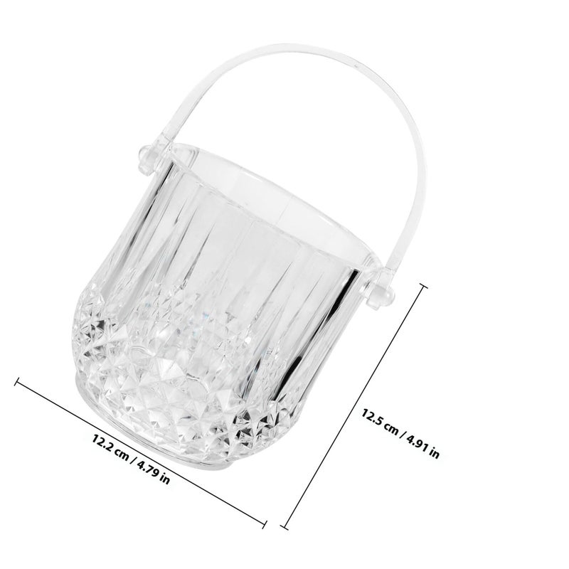 White Plastic Ice Cube Bucket Beer Cooler Container Bar Storage For Party - Image 3