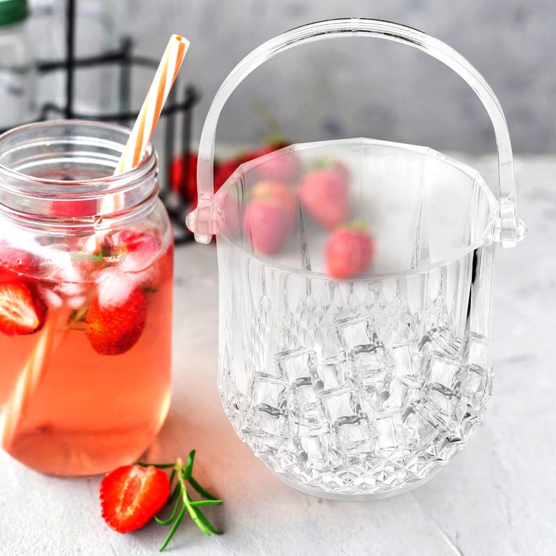 White Plastic Ice Cube Bucket Beer Cooler Container Bar Storage For Party - Image 5