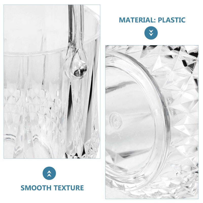 White Plastic Ice Cube Bucket Beer Cooler Container Bar Storage For Party - Image 4