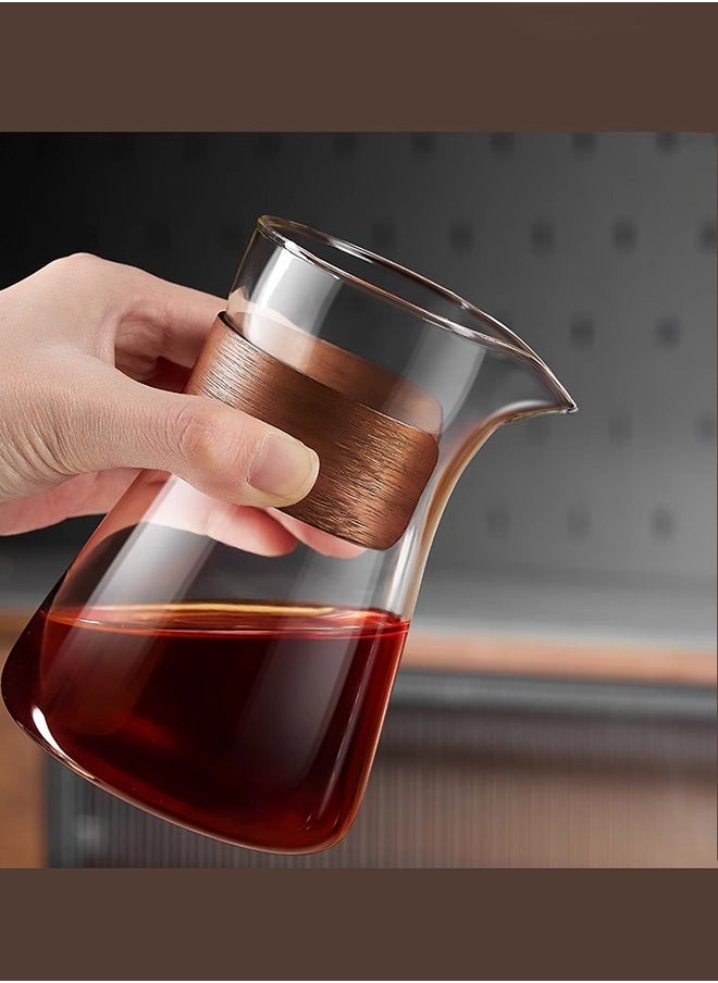 HOOPZOZA V60 500ML Manual Coffee Share Pot Heat Resistant Coffee Server Glass Pot Pour Over Coffee Tea Teapot Glass Hand Coffee Pot Drip Coffee Maker Hand Brewed Coffee Sharing Pot Coffee Dripper  - Image 1