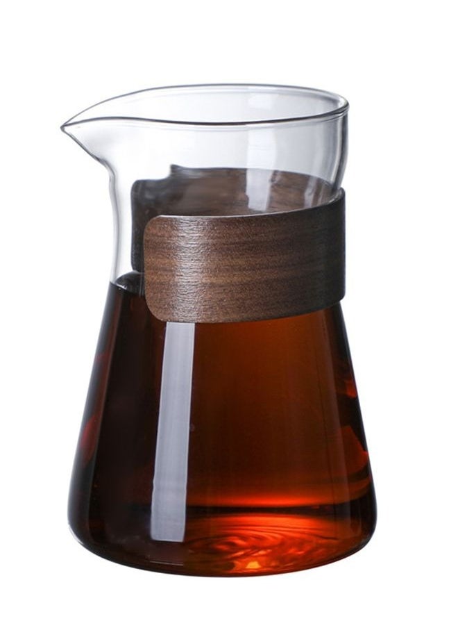 HOOPZOZA V60 500ML Manual Coffee Share Pot Heat Resistant Coffee Server Glass Pot Pour Over Coffee Tea Teapot Glass Hand Coffee Pot Drip Coffee Maker Hand Brewed Coffee Sharing Pot Coffee Dripper  - Image 2