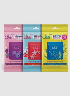 Godrej Aer Power Pocket Air Freshener Pack Of 3 Assorted Color Flavour  - Image 1