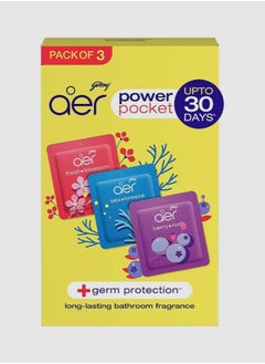 Godrej Aer Power Pocket Air Freshener Pack Of 3 Assorted Color Flavour  - Image 2