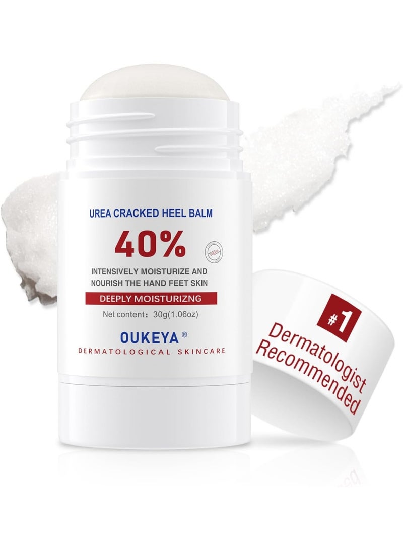 أوكييا عصا كريم اليوريا 40٪، بلسم كعب، عصا كريم اليدين والقدمين لعلاج الجفاف والشقوق، علاج للكعب المتشقق، تجنب تجمد الأقدام، لوشن اليوريا 40٪ للقدمين بأقصى قوة. - Image 1