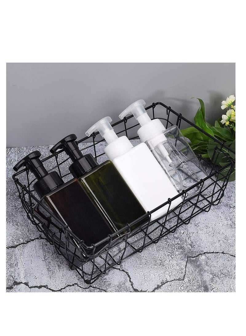 Foaming Soap Dispenser, 450ml (15oz) Refillable Pump Bottle Plastic for Liquid Soap, Shampoo, Body Wash (2 Pcs) (Green 450ML)