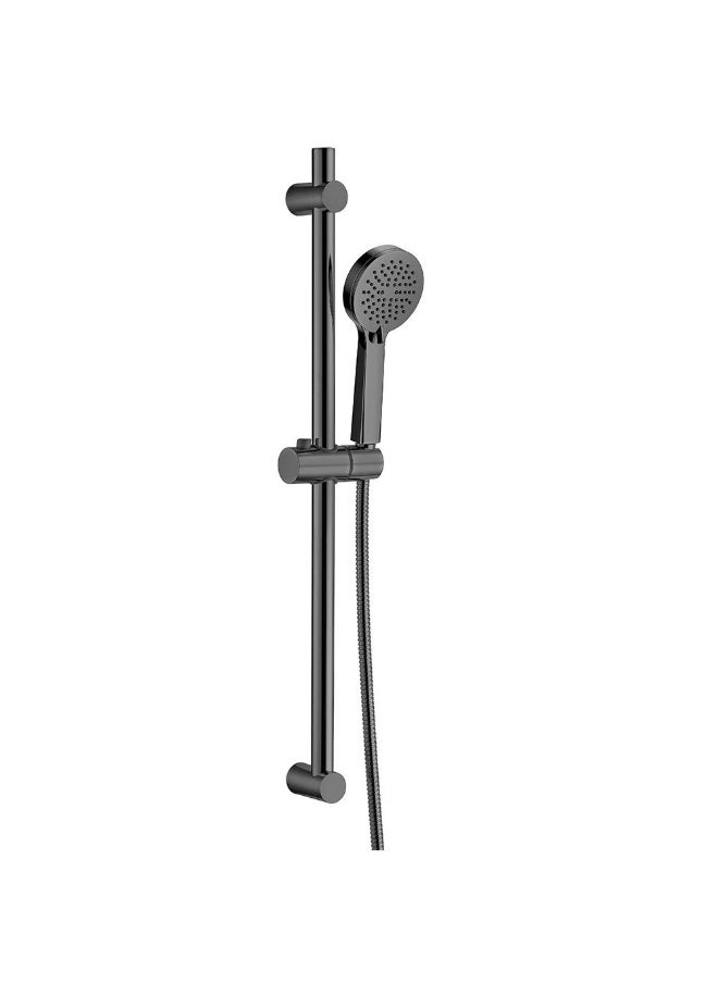 DANUBE HOME Milano Calli Shower Sliding Kit 3 Pcs Matte Grey | Metal Body Complete Shower Set | Rain Mixer Shower Combo Set Wall Mounted Rainfall Shower System For Toilet Bathroom - Grey  - Image 1