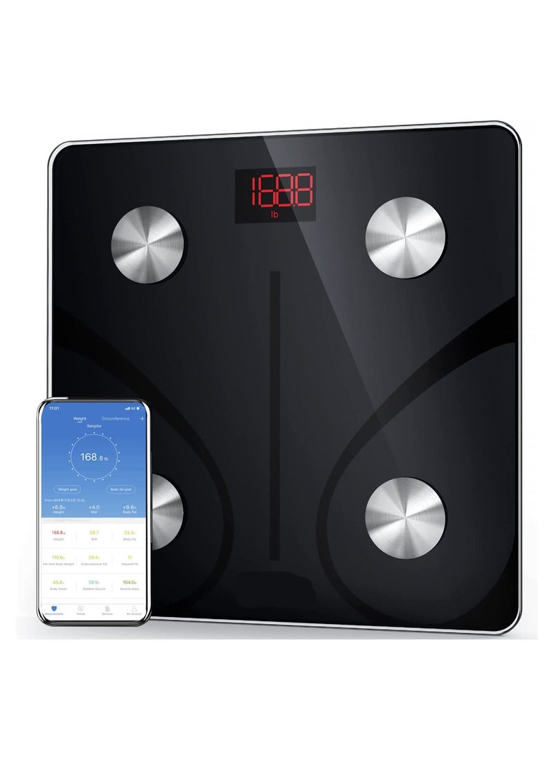 Generic - Body Fat Scale Smart BMI Scale Digital Bathroom Wireless Weight Scale Body Composition Analyzer with Smartphone App sync with Bluetooth - Image 1