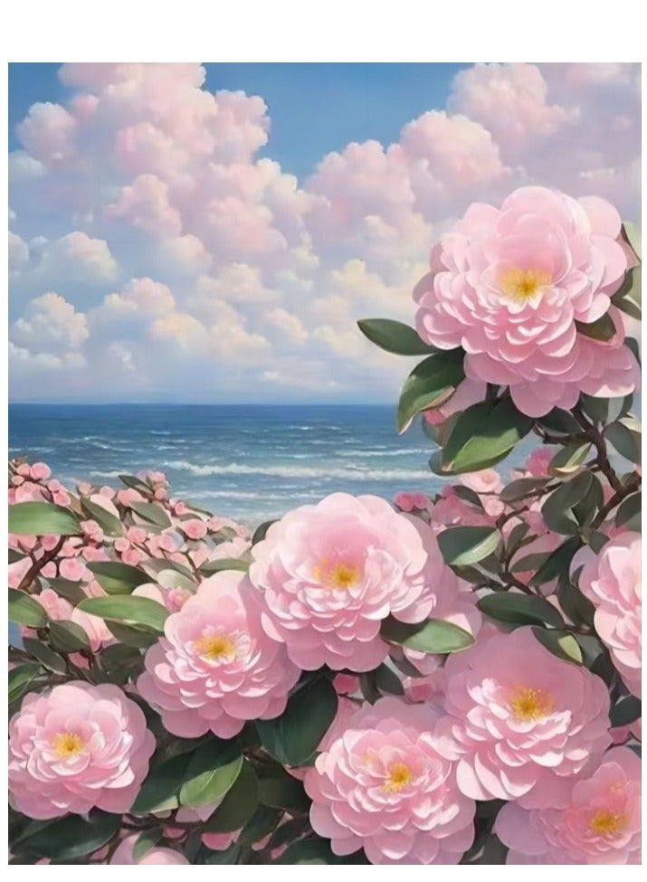 5D Diamond Painting Kits For Adults,Flowers Diamond Art Kits,DIY Full Drill Crystal Gem Arts and Crafts,Ideal For Home Recreation And Wall Decor