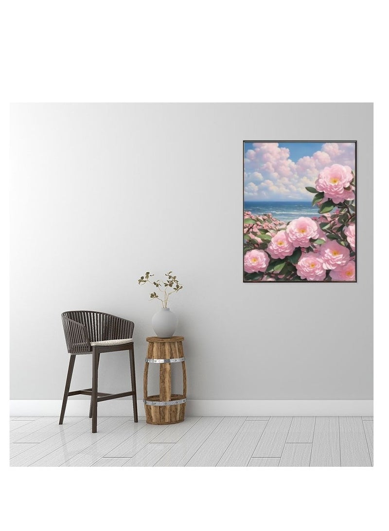 5D Diamond Painting Kits For Adults,Flowers Diamond Art Kits,DIY Full Drill Crystal Gem Arts and Crafts,Ideal For Home Recreation And Wall Decor