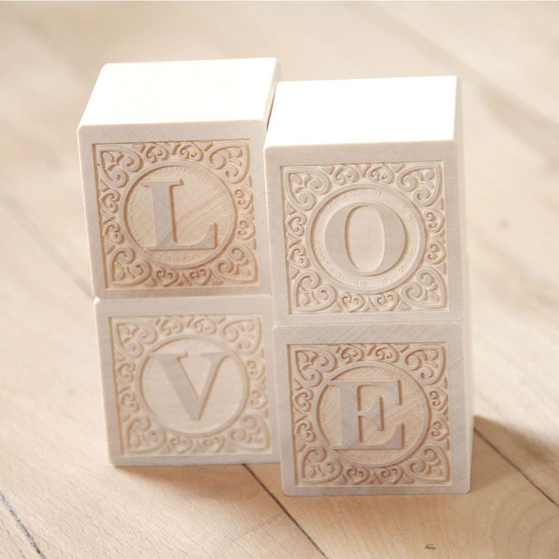 Uncle Goose Uppercase Alphablank Blocks - Made in The USA - Image 2