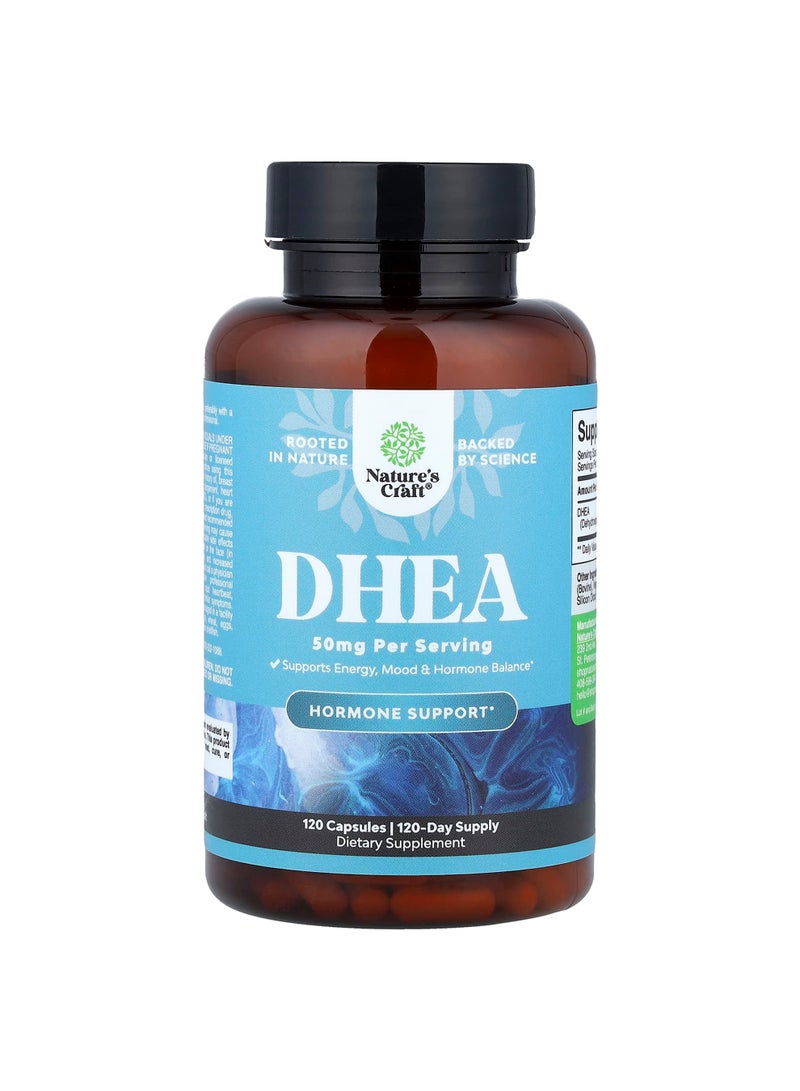 DHEA, 50 mg, 120 Capsules