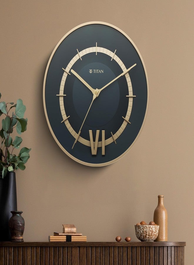 Titan Taper Series Wall Clock - Mettalic Blue - W0087PA02 - Image 1