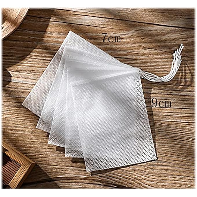 ECVV 200Pcs Disposable NonWoven Tea Bag Filter Seasoning Drawstring Sealed - Image 3