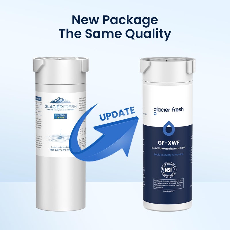 GLACIER FRESH XWF Replacement for GE XWF Refrigerator Water Filter Pack of 3 (Not XWFE) - Image 3