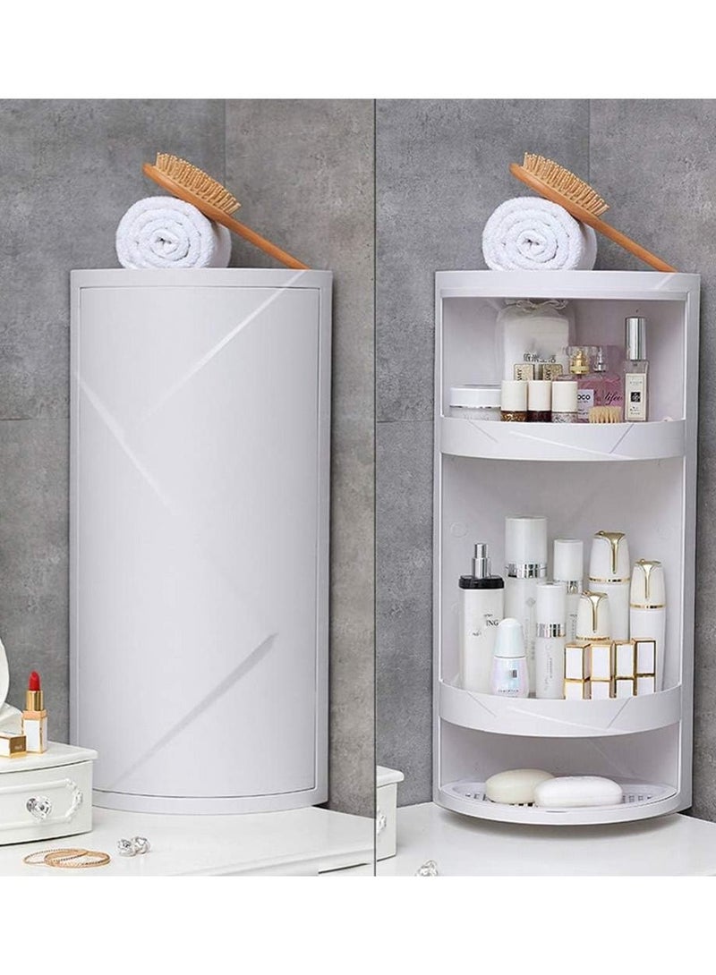 DubaiGallery 360 Degree Bathroom Swivel Corner Shelf White  - Image 1