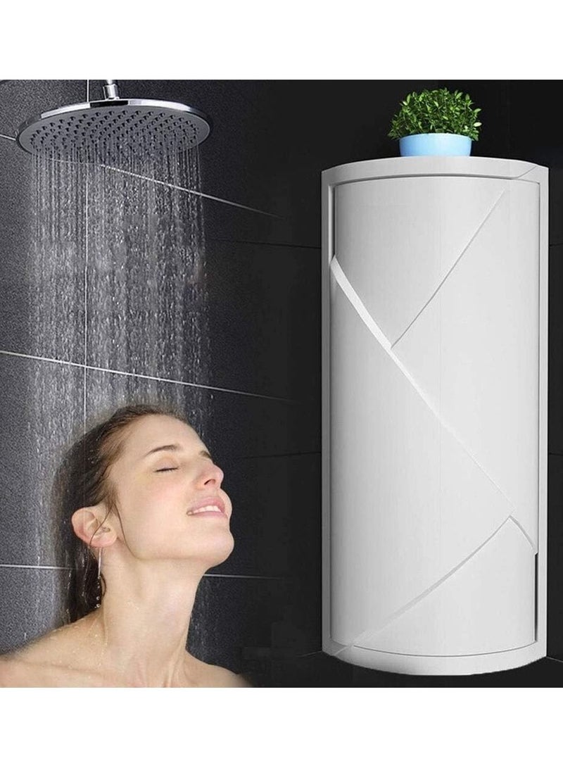 DubaiGallery 360 Degree Bathroom Swivel Corner Shelf White  - Image 3