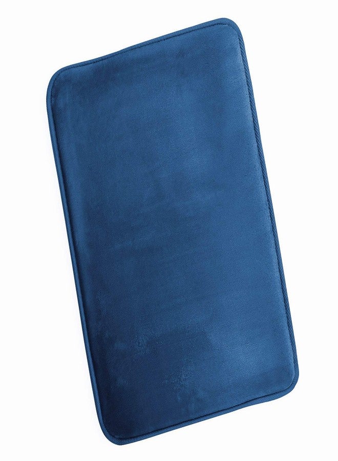 Clara Clark Bathroom Rugs, Ultra Soft Plush Bath Mat for Bathroom, Non-Slip, Velvet Memory Foam Bath Rugs, 17 x 24, Solid Royal Blue - Image 1