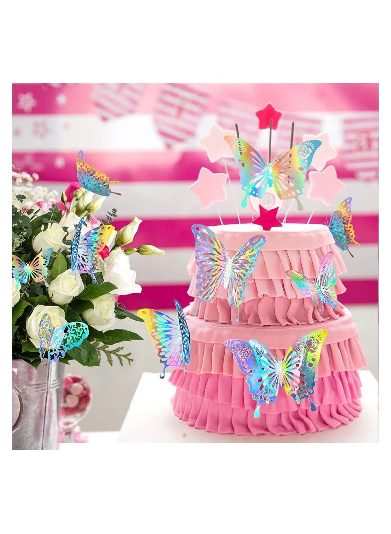 كابتن تيك ملصقات جدارية فضية لامعة ثلاثية الأبعاد قابلة للإزالة لديكور الفصول الدراسية مع مجموعة من 5 أنماط من صنع الإنسان لتزيين الجدران الجدارية لحفلة الحضانة 60 قطعة - Image 3